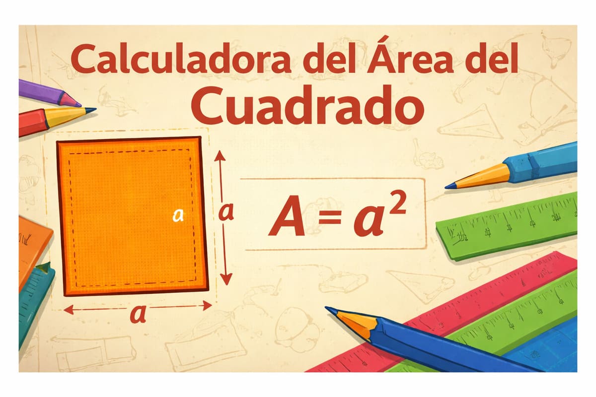 Cuadrado con lado a y fórmula del área del cuadrado A = a²